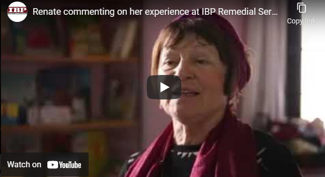 Renate commenting on her experience at IBP Remedial Services